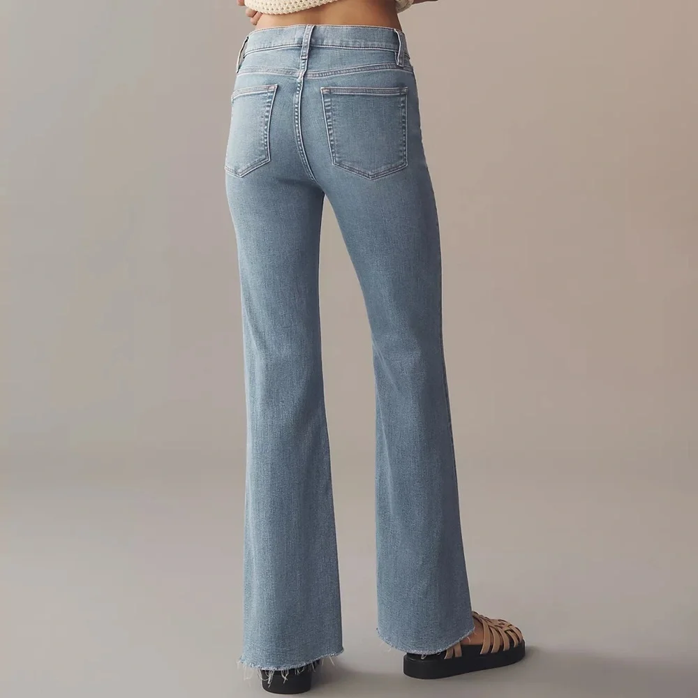Frame Denim Jeans Icon‎ Flare Raw Hem Wide Leg Sz 24 - Picture 4 of 16